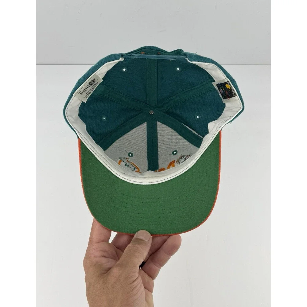 Vintage 90s DAN MARINO Miami Dolphins Snapback Hat Football Teal Team NFL Rare!